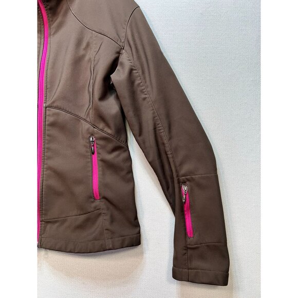 Nike Womens Windbreaker Jacket Size XL Brown Reversible Fleece Coxy Outdoors - Picture 6 of 10